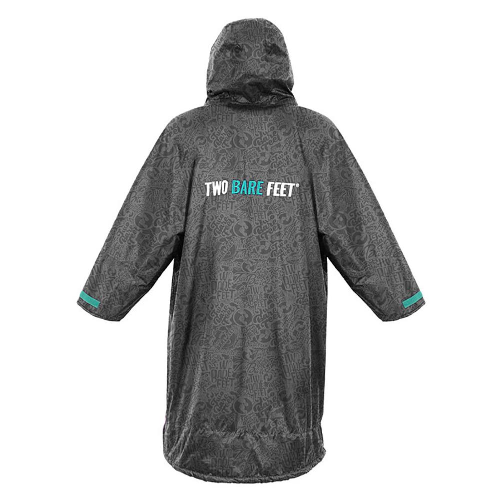 Two Bare Feet Kids Weatherproof Classic Print Changing Robe - Black / Teal Extra Image 1